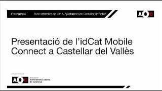 idCAT Mobile Connect a lAjuntament de Castellar del Vallès [upl. by Fredel]