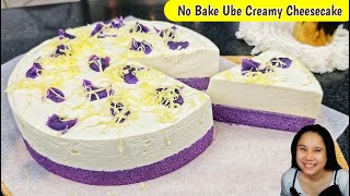 NO BAKE UBE CREAMY CHEESECAKE [upl. by Nylrehc395]