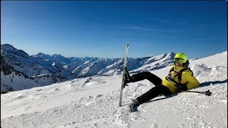 MONTEROSA SKI 2018 1  Pista dei Salati rossa e Moos nera [upl. by Eniroc361]