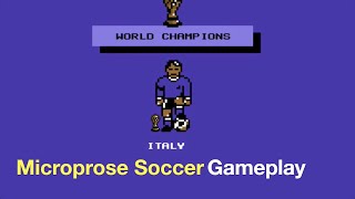 MICROPROSE SOCCER C64 Gameplay  Girone fortunato e gufate Italia campione del mondo [upl. by Lytsirk709]