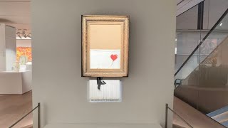 Sothebys Hong Kong  Another World  蘇富比香港旗艦藝廊  Banksy’s Love is in the Bin [upl. by Ennair]