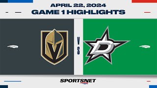 NHL Game 1 Highlights  Golden Knights vs Stars  April 22 2024 [upl. by Marlena]