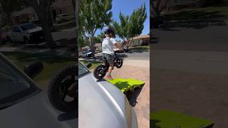 New backyard track feature  a car 🚗 🚀💨 wildchild kidsonbikes backyardtrack balancebike [upl. by Ahsiruam]