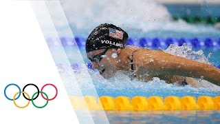 Dana Vollmer breaks World Record  Womens 100m Butterfly  London 2012 Olympics Games [upl. by Boar831]