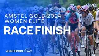 WHAT A STEAL 😱  Amstel Gold 2024 Womens Race Finish  Eurosport Cycling [upl. by Yeniffit]