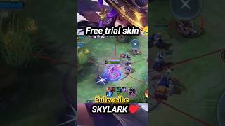 free skin trial card USE FANNY SKYLARK♥️ mobilelegends [upl. by Gorey489]