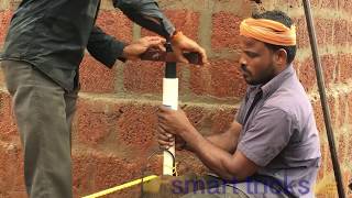 Borewell pump installation using 10 Ft each pipes Submersible Pump 15 HP Texmo Taro brand [upl. by Serene]