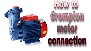 How to Crompton motor connection  capacitor connection with half HP motor  How to install crom [upl. by Nicholl693]