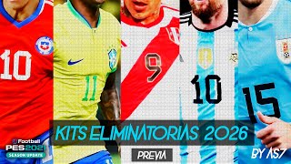 Previa Kits Eliminatorias USA 2026 Sudamérica Actualizados 100 Parte 1 [upl. by Nnaylloh]