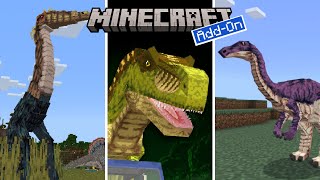 Paleocraft Dinosaur Breakout Showcase ALL DINOSAURS  Minecraft Marketplace Addon [upl. by Ataynek]