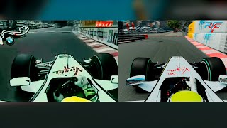 Jenson Button Monaco 2009 Pole Position Lap  Real Vs rFactor 2 [upl. by Read]