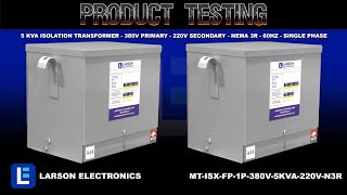 5 kVA Isolation Transformer  380V Primary  220V Secondary  NEMA 3R  60Hz  Single Phase [upl. by Nuawd]