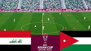 العراق 2 vs 3 الأردن  AFC 2024 Full Match  لعبة محاكاة الفيديو PES 2021 [upl. by Athiste85]