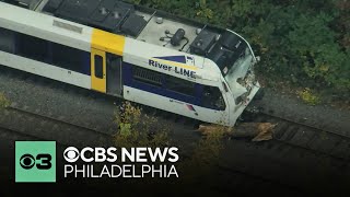 Train operator killed passengers injured after NJ Transit River Line accident [upl. by Ainorev]