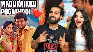 🇮🇳 REACTING TO MADURAIKKU POGHATHADI 🤩 Azhagiya tamil magan  Thalapathy Vijay Shriya REACTION [upl. by Loria]