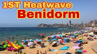 First HEATWAVE in Benidorm Poniente Beach 🏖️ [upl. by Yetnruoc]