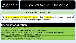 Q2  Peoples Health OCR GCSE History  How to answer Q2 [upl. by Philender]