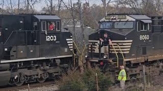 Norfolk Southern 289 amp 16T meet in Jonesborough TN 11102024 [upl. by Artcele663]