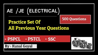 Pspcl  Pstcl AEJE Top 500 previous year Electrical Questions Live [upl. by Selrahcnhoj]