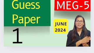 Meg5 Guess PaperJune 2024 Expected Questions for Meg5 Literary theory and criticism successmaker [upl. by Afatsuom]