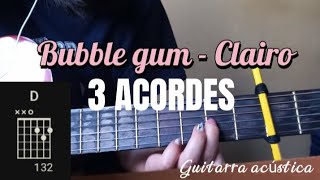 Clairo  bubble gum tutorial en guitarra acústica [upl. by Osmond]