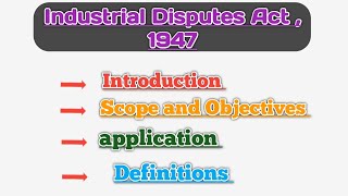 Industrial Disputes act 1947 industrialdisputesact princedwivedi industry industrialdisputes [upl. by Rutledge]