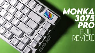 Monka 3075 Pro Full Review  Mechanical Keyboard with not only DISPLAY but also a Ton of Features ✨ [upl. by Jairia637]