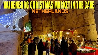 VALKENBURGS AMAZING UNDERGROUND CHRISTMAS MARKET 2023  NETHERLANDS  4K [upl. by Yenmor]