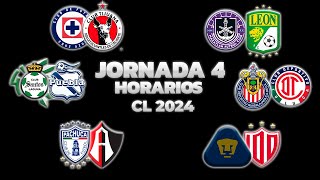 HORARIOS CANALES Y FECHAS DONDE VER LA JORNADA 4  LIGA MX CLAUSURA 2024 [upl. by Kirsch]