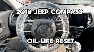 2018 Jeep Compass…HOW TO RESET OIL LIFE [upl. by Adnohsed246]