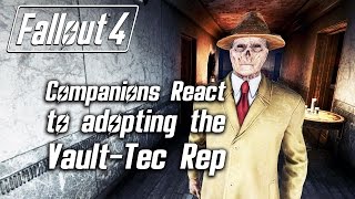 Fallout 4  Deathclaw named quotFluffyquot  Companions React to Adopting the VaultTec Rep [upl. by Howie]