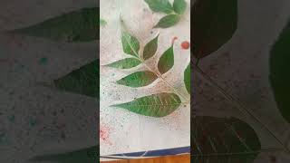 Leaf🌿 painting🖌️ idea for beginners🌺paintingtrandingviralshorts 🌺 like and subscribe for more 🎨 [upl. by Carlen]