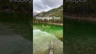 Green Lake Manang Heaven falls in Nepal firanteyyt youtubeshorts shorts travelnepal manang [upl. by Ayouqes]