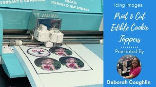 Diy Cupcake Cookie Toppers Tutorial with the Cricut  Edible Toppers [upl. by Aissatsana]