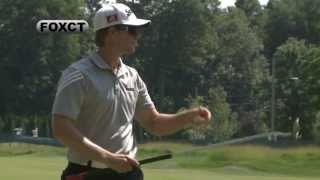 Chris Stroud Hits Onlooker With Golf Ball And Gains A Fan [upl. by Eade]