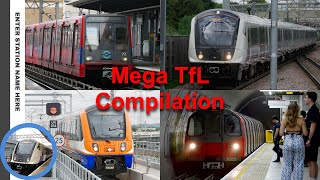 London Underground Overground Elizabeth Line and DLR Compilation [upl. by Argile640]