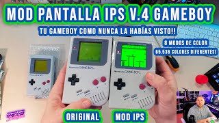 JUEGA CON TU NINTENDO GAMEBOY COMO NUNCA CON ESTA PANTALLA IPS V4 👾RETROPLAYERS👾 [upl. by Ykcin]