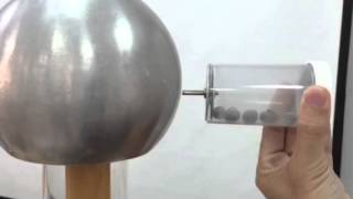 Van de graaff generator and polystyrene balls [upl. by Bonina453]