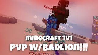 ✔ Minecraft PVP w Shaders  1v1 Badlion [upl. by Elohcin128]