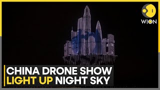 Chinas Drone Show Sets Two Guinness World Records  WION [upl. by Finbar371]