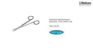 Instrapac Metzenbaum Scissors Fine 14cm x 40 8229 [upl. by Neelyahs]