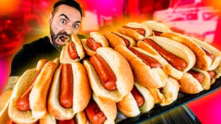 Quebrando o RECORDE de HOTDOGS  Volta pro Brasil 🇧🇷 [upl. by Cutlerr]