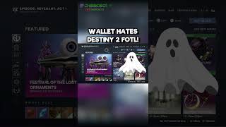 Wallet HATES Destiny 2 Events destiny2 destiny funny [upl. by Nennek]