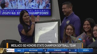 Weslaco and Harlingen South softball teams recognized following historic playoff runs [upl. by Nivat]