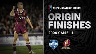 Where the Maroons dynasty began  Game 3 2006  Classic Origin Finishes  NRL [upl. by Enneillij]