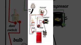 Refrigerator wiring connection how to make fridgefridge wiringcircuit refrigerator [upl. by Aires]