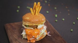 Burger Overloaded  Best Burger  Indian Burger  FoodMate [upl. by Hayley]