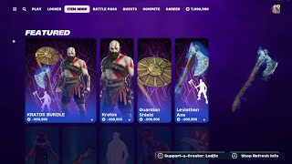 MAYBE KRATOS amp LEVIATHAN AXE TODAY  Live Fortnite Item Shop [upl. by Enilemme]