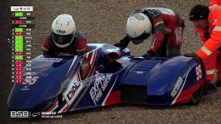 Molson Group British Sidecar Championship 2022 Round 8 Donington  Race 1 [upl. by Telrahc]