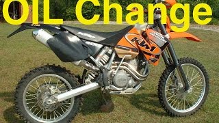 KTM Oil Change 400 450 520 EXC [upl. by Hplar]